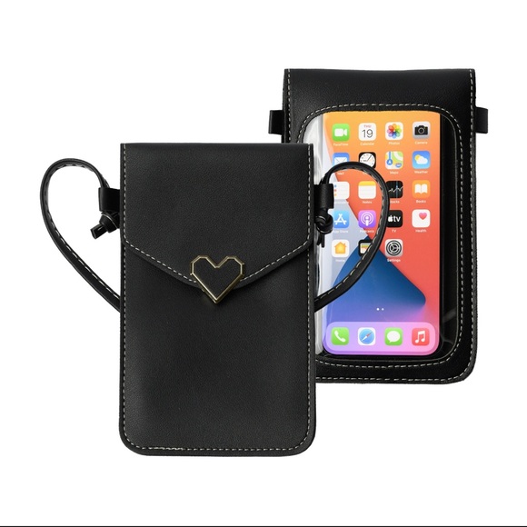 Cell phone purse with heart emblem - Picture 1 of 4